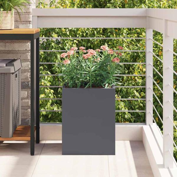 Gartenblumentopf Anthrazit 50 x 32 x 40 cm Kaltgewalzter Stahl
