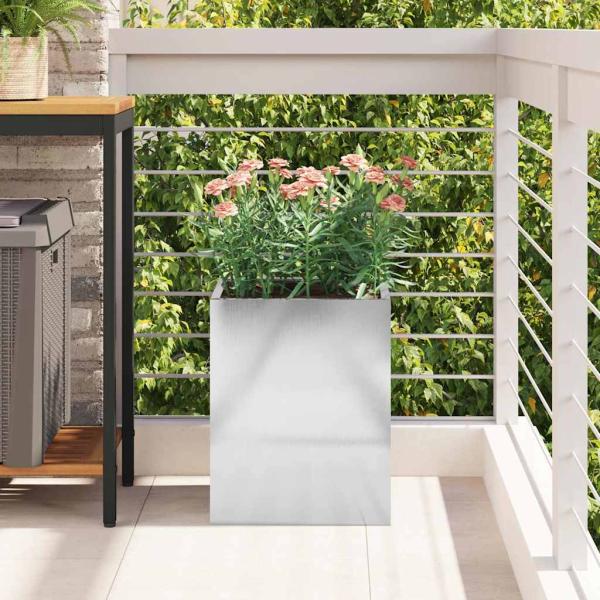 Gartenblumentopf Silber 50 x 32 x 40 cm Edelstahl