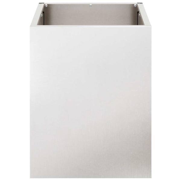 Gartenblumentopf Silber 50 x 32 x 40 cm Edelstahl