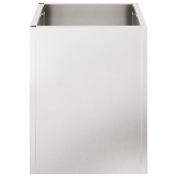 Gartenblumentopf Silber 50 x 32 x 40 cm Edelstahl