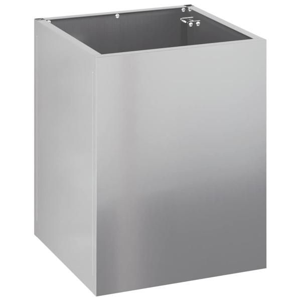 Gartenblumentopf Silber 50 x 32 x 40 cm Galvanisierter Stahl