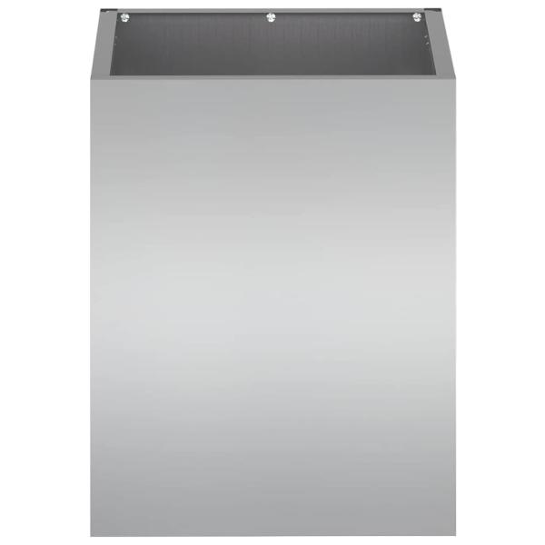 Gartenblumentopf Silber 50 x 32 x 40 cm Galvanisierter Stahl