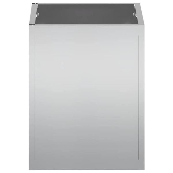 Gartenblumentopf Silber 50 x 32 x 40 cm Galvanisierter Stahl