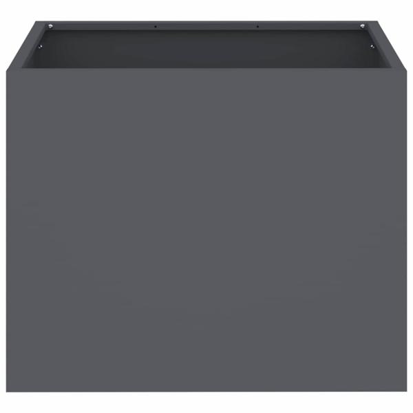 Gartenblumentopf Anthrazit 50 x 32 x 40 cm Kaltgewalzter Stahl