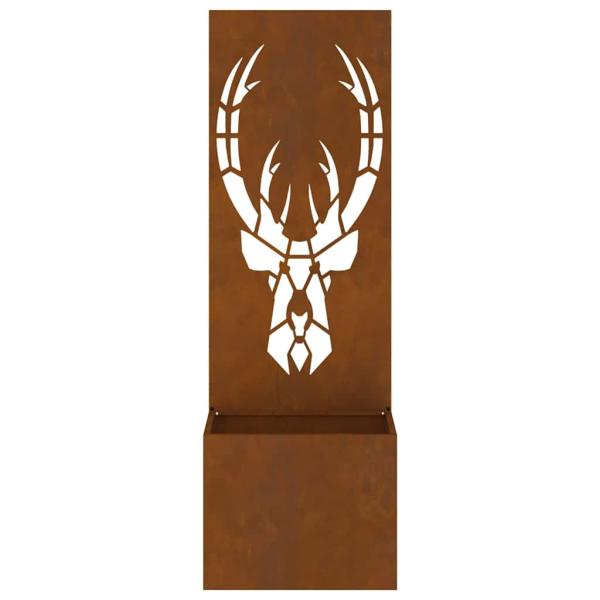 Blumentopf mit dekorativem Paneel Rostig 50 x 140 cm