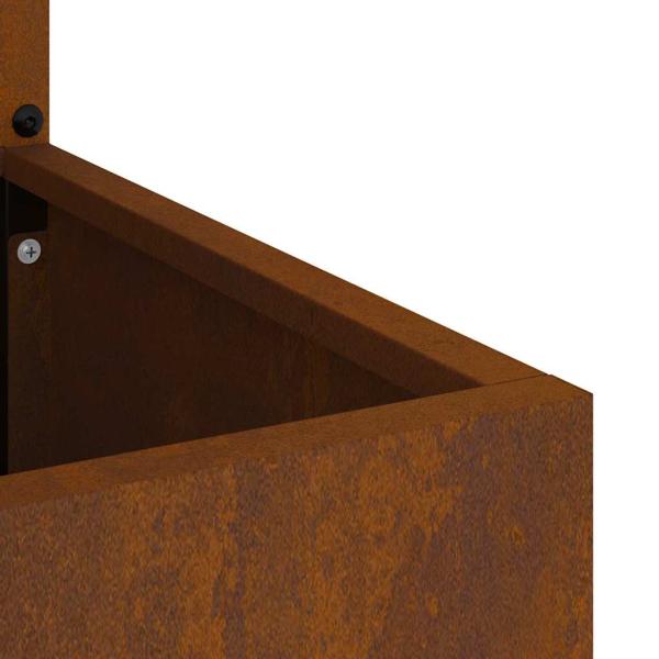 Blumentopf mit dekorativem Paneel Rostig 50 x 140 cm