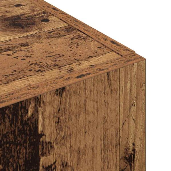 Büroschrank mit Regal mit Speicher mit Tür Altholz 60 x 32 x 115 cm Holzwerkstoff