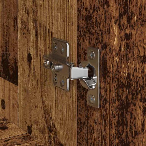 Büroschrank mit Regal mit Speicher mit Tür Altholz 60 x 32 x 115 cm Holzwerkstoff
