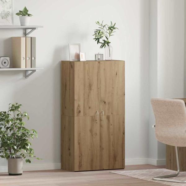 ARDEBO.de - Büroschrank Eiche handwerklich 60 x 32 x 115 cm Holzwerkstoff