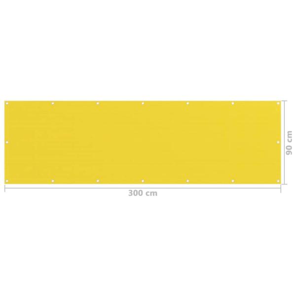 Balkon-Sichtschutz Gelb 90x300 cm HDPE