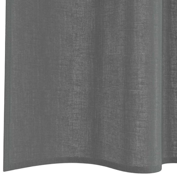 Voile Vorhänge mit Stangentaschen 2 Stk. Dunkelgrau