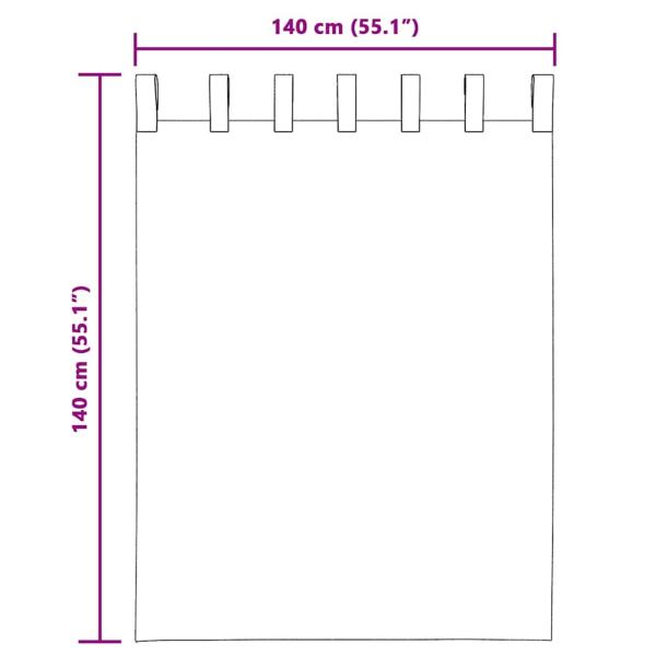 Voile Vorhänge mit Stangentaschen 2 Stk. Hellrosa