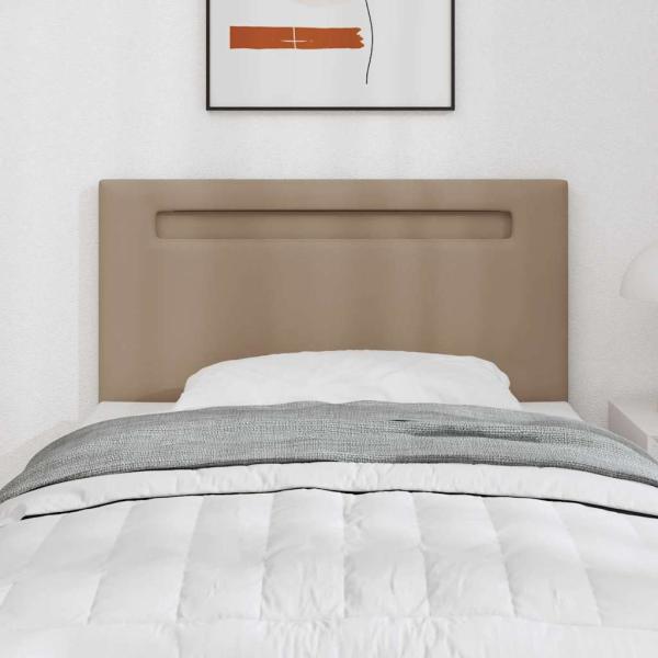 Kopfteil Einfarbig Cappuccinobraun 90 cm Kunstleder