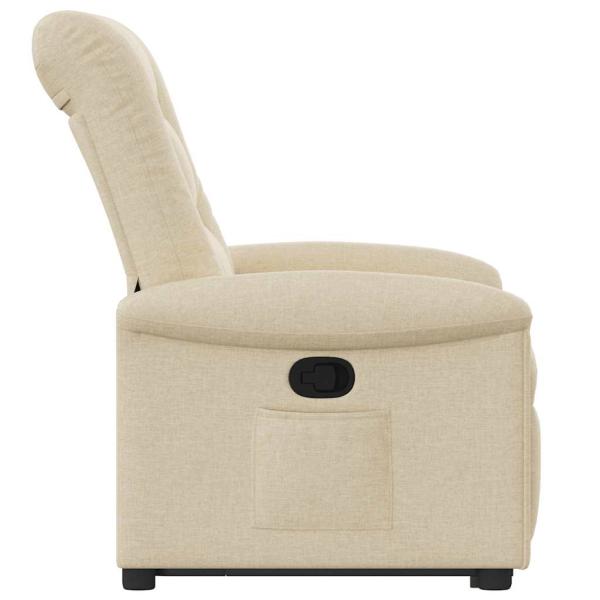 Relaxsessel mit Aufstehhilfe Creme Stoff