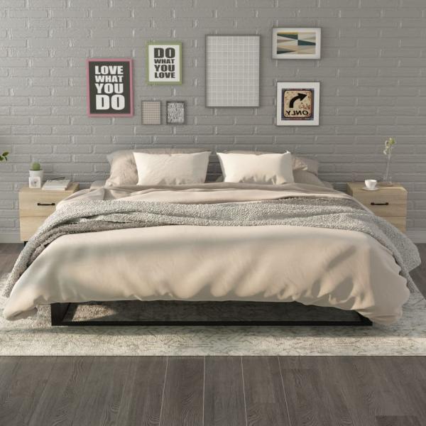ARDEBO.de - Nachttische 2 Stk. Sonoma-Eiche 40x35x47,5 cm