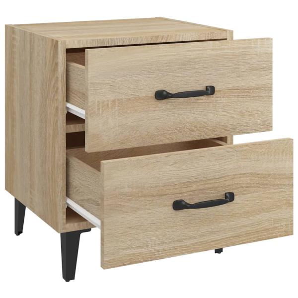 Nachttische 2 Stk. Sonoma-Eiche 40x35x47,5 cm