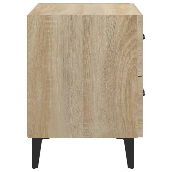 Nachttische 2 Stk. Sonoma-Eiche 40x35x47,5 cm