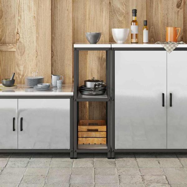 Küchenlageregal Silber 60 x 50 x 92 cm Galvanisierter Stahl