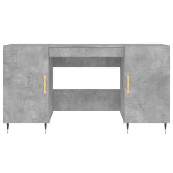Schreibtisch Betongrau 140x50x75 cm Holzwerkstoff