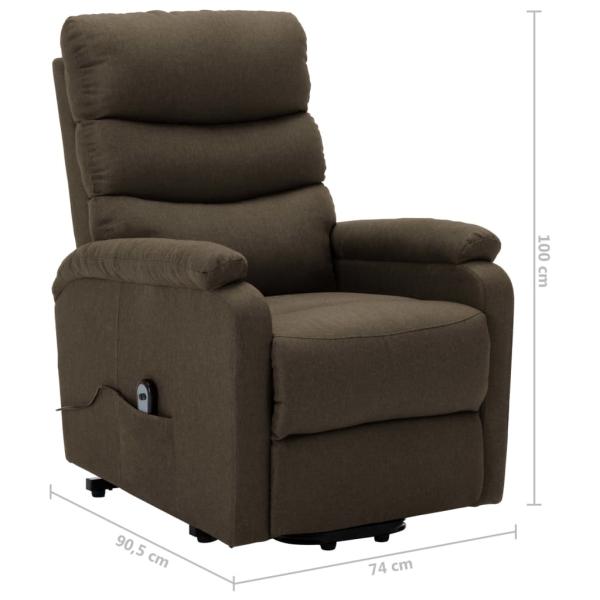 Aufstehsessel Braun Stoff