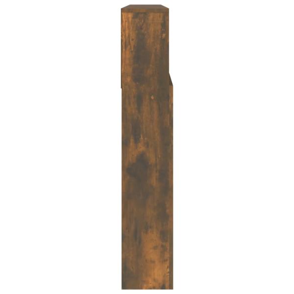 Kopfteil mit Ablagen Räuchereiche 220x19x103,5 cm