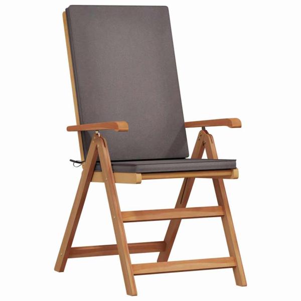 Garten-Liegestühle mit Kissen 8 Stk. Massivholz Teak