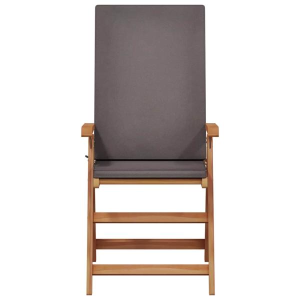 Garten-Liegestühle mit Kissen 8 Stk. Massivholz Teak