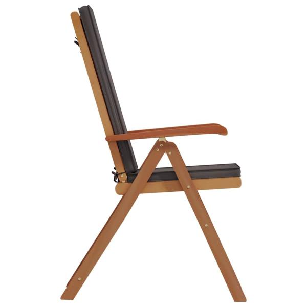 Garten-Liegestühle mit Kissen 8 Stk. Massivholz Teak