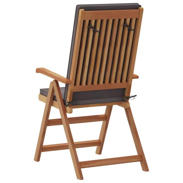Garten-Liegestühle mit Kissen 8 Stk. Massivholz Teak