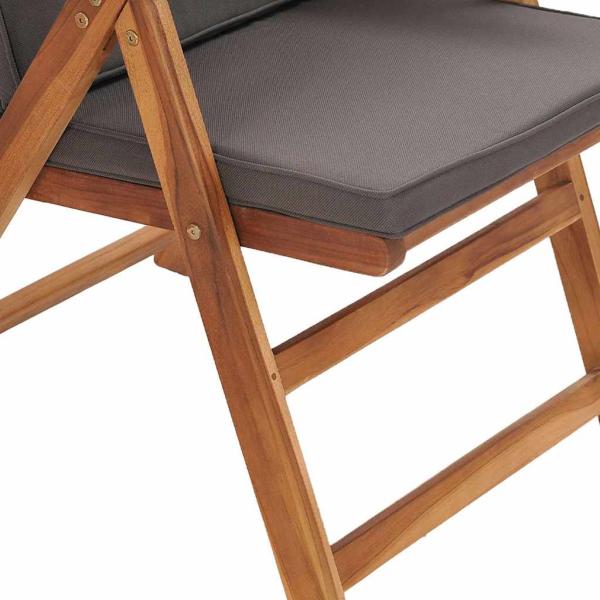 Garten-Liegestühle mit Kissen 8 Stk. Massivholz Teak