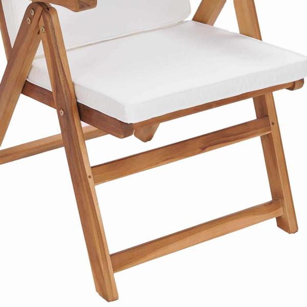 Garten-Liegestühle mit Kissen 4 Stk. Massivholz Teak