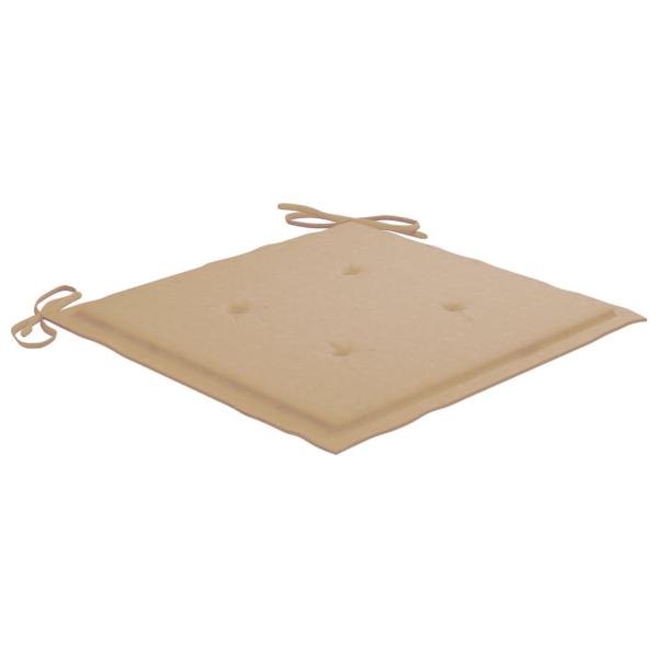 Klappbare Gartenstühle mit Kissen 6 Stk. Massivholz Teak