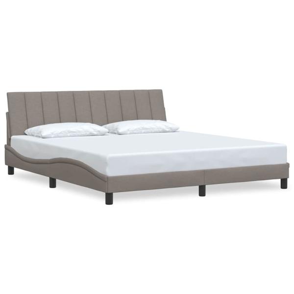 Bettgestell ohne Matratze "Hanko" Taupe 180x200 cm Stoff