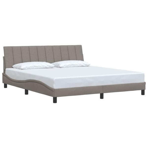 Bettgestell ohne Matratze "Hanko" Taupe 180x200 cm Stoff