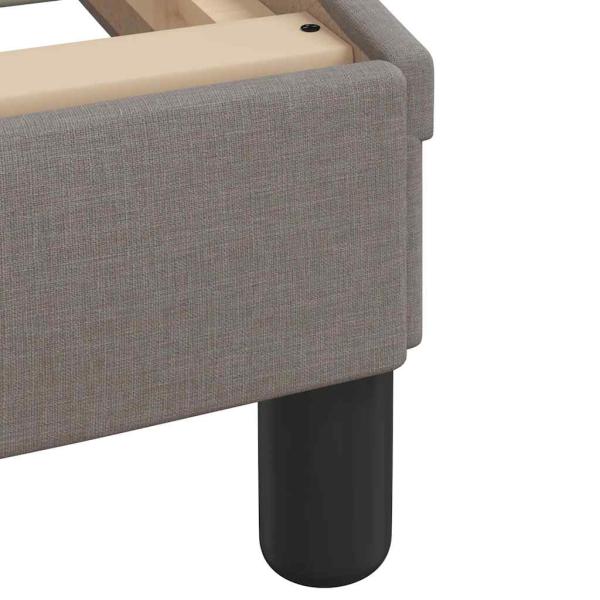 Bettgestell ohne Matratze "Hanko" Taupe 200x200 cm Stoff