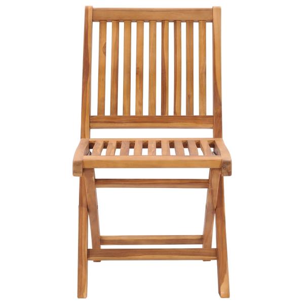 Gartenstühle 2 Stk. mit Blauen Kissen Teak Massivholz