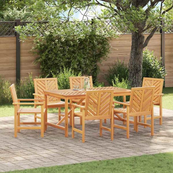 ARDEBO.de - Garten Essgruppe 6 pcs Braun Mittel Massivholz