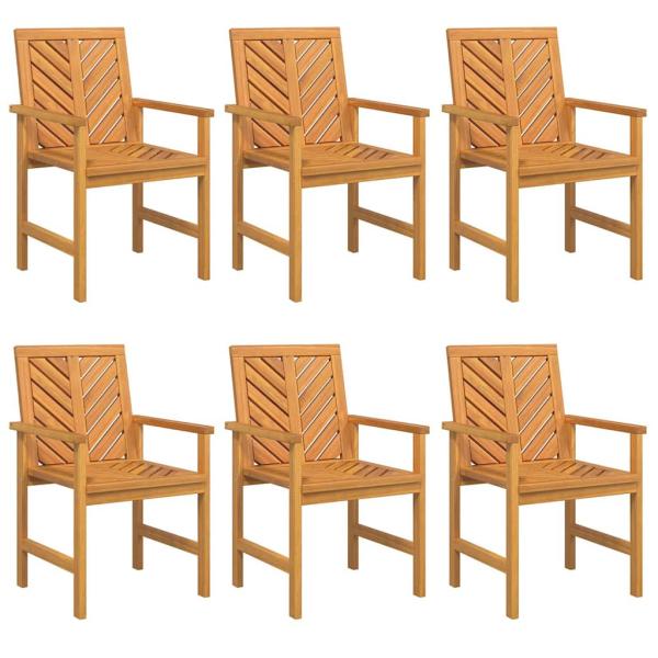 Garten Essgruppe 6 pcs Braun Mittel Massivholz