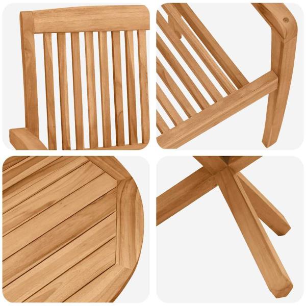 Garten Essgruppe 3 pcs Braun 109 x 109 x 74 cm