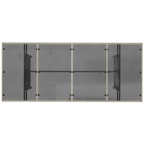 Outdoortisch-Set 7 pcs Hellgrau 190 x 80 x 74 cm