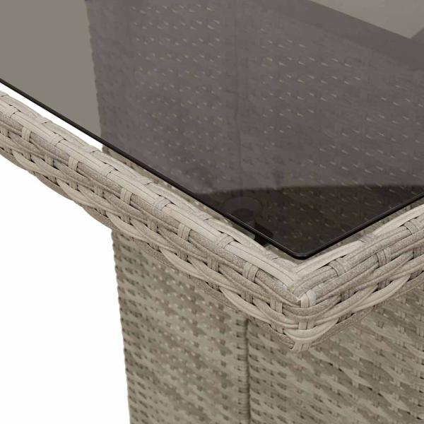 Essgruppe 9 pcs Hellgrau 190 x 80 x 74 cm