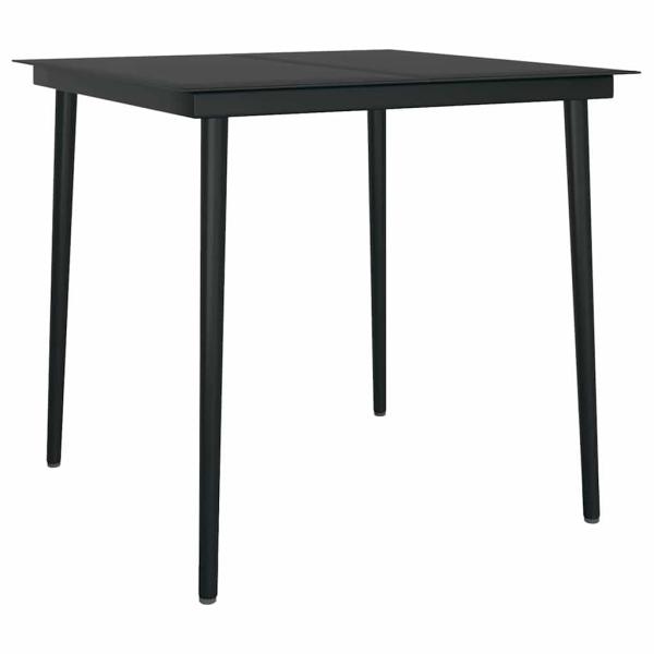 Essgruppe 5 pcs Hellgrau und Schwarz 80 cm x 80 cm