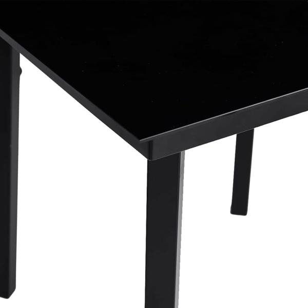 Essgruppe 5 pcs Hellgrau und Schwarz 140 x 70 x 74 cm