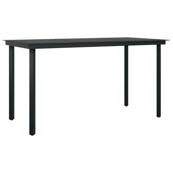 Essgruppe 5 pcs Hellgrau und Schwarz 140 x 70 x 74 cm