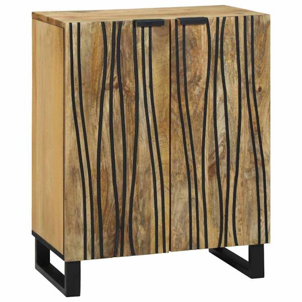 Badezimmermöbel Set 3 pcs Braun Mittel Massivholz