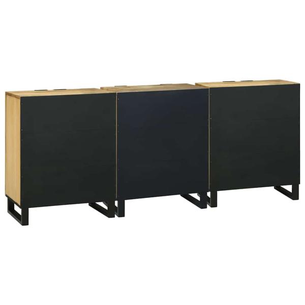 Badezimmermöbel Set 3 pcs Braun Mittel Massivholz