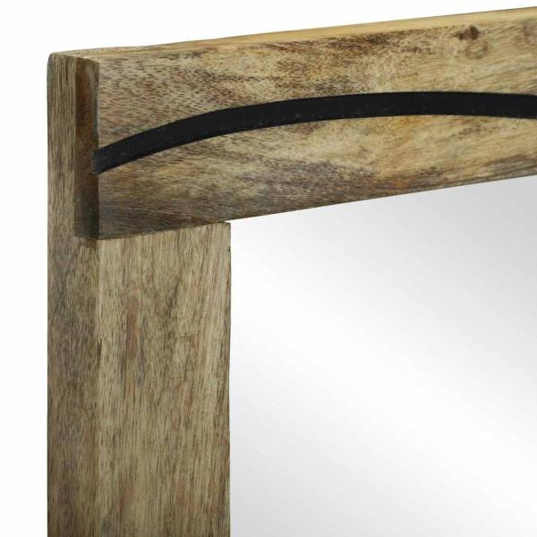 Badezimmermöbel Set 3 pcs Braun Hoch Massives Raues Mango Holz