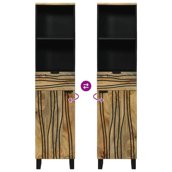 Badezimmermöbel-Set mit Schubladen 3 pcs Braun Holzwerkstoff