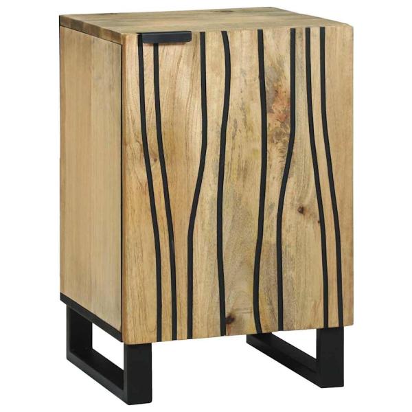 Badezimmermöbel Set 5 pcs Braun Mittel Massives raues Mangoholz