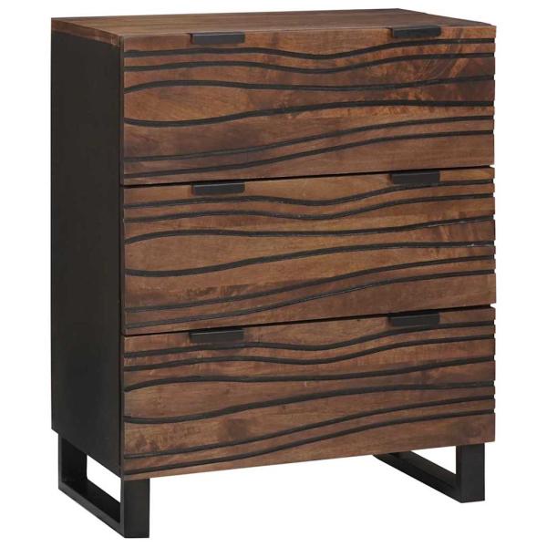 Badezimmermöbel Set mit Schubladen mit Regal mit Speicher mit Tür 3 pcs Braun Groß